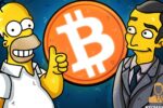 Bitcoin llega a Springfield: un episodio de Los Simpson muestra el precio de BTC subiendo hasta el infinito